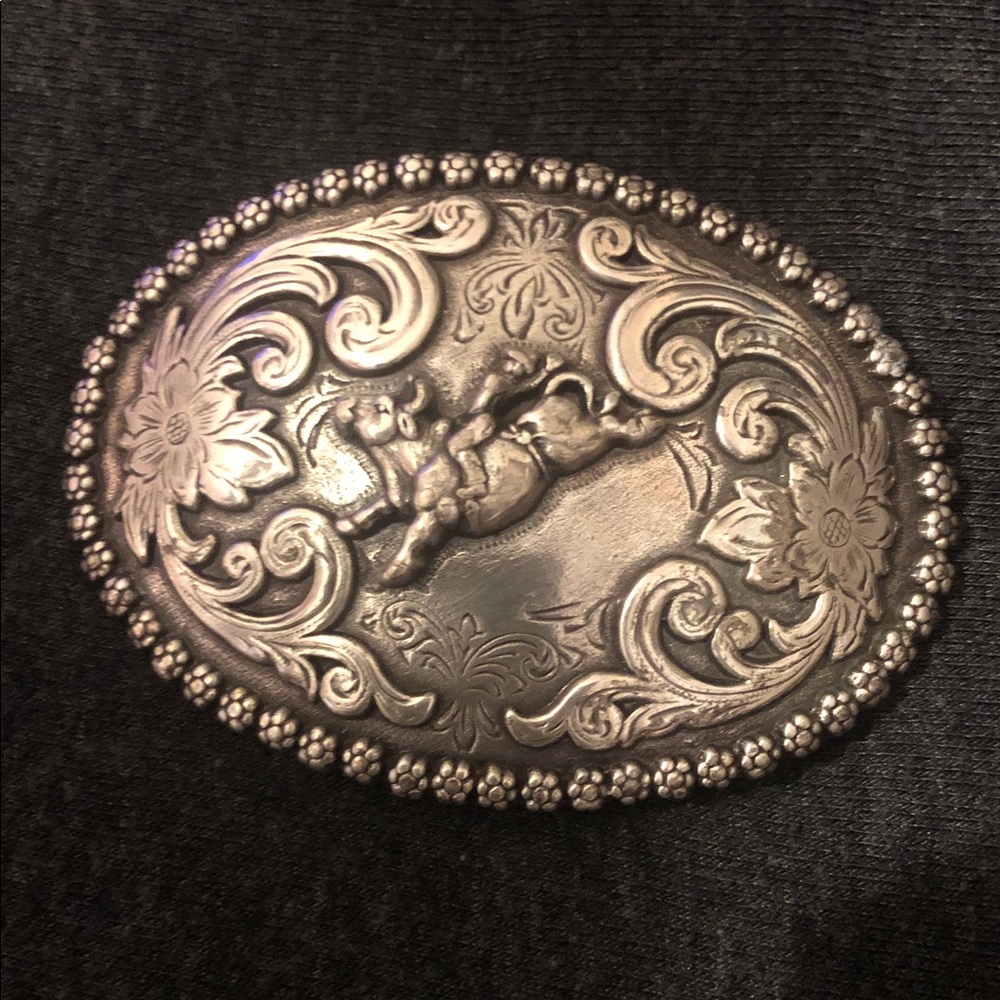 Vintage Nocona Cowboy Bucking Bronco Rodeo Western Belt Buckle ladies or child’s
